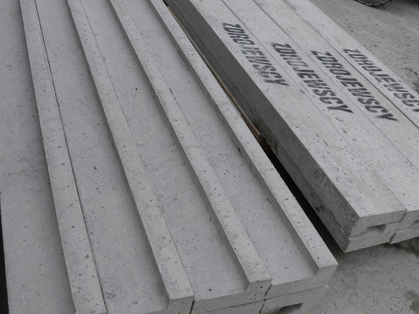 Detal nadproży betonowych L-19